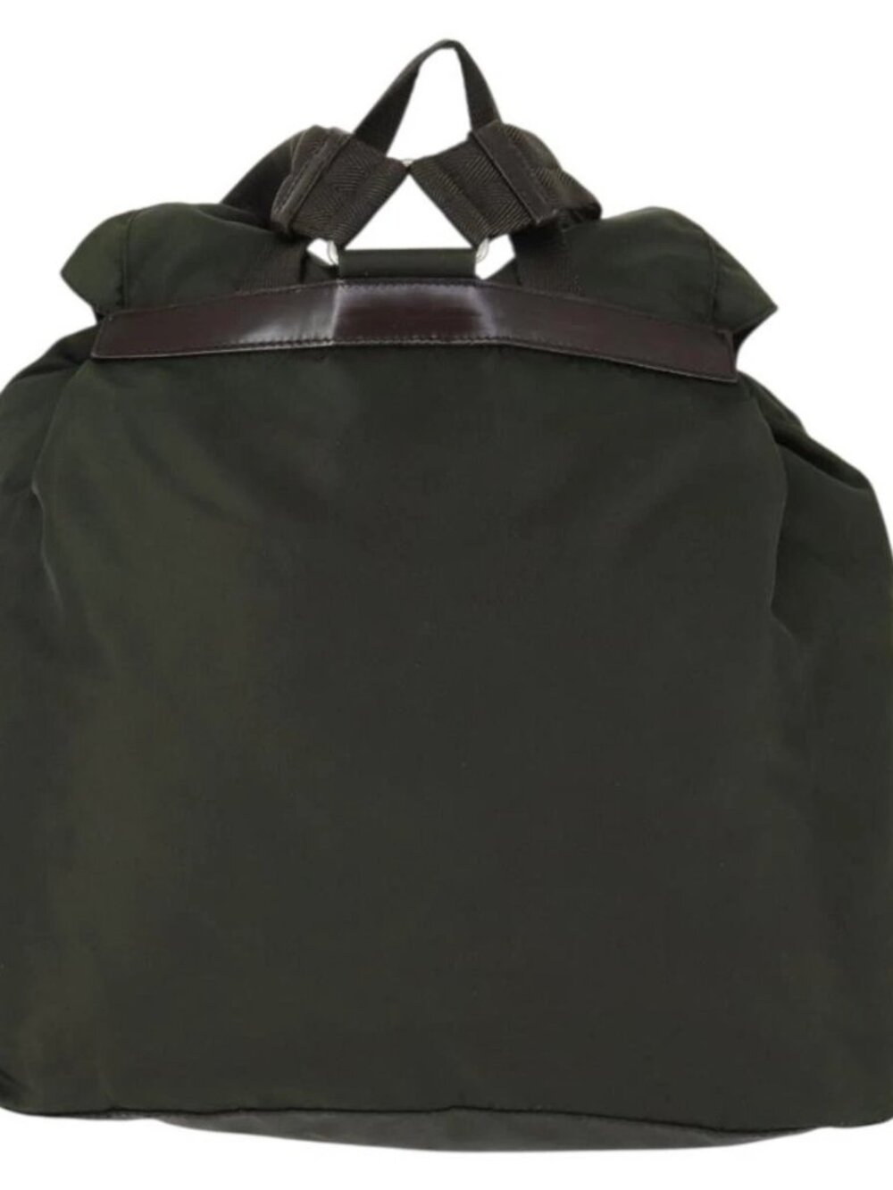PRADA Backpack Nylon Khaki Silver Auth 165432 - Picture 2 of 16